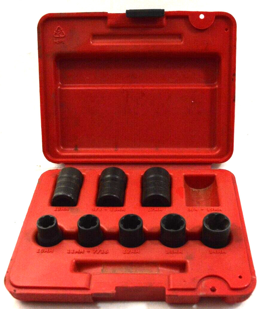 MATCO- 3/8in Drive Twist Socket Bolt Extractor Set, TSS9A