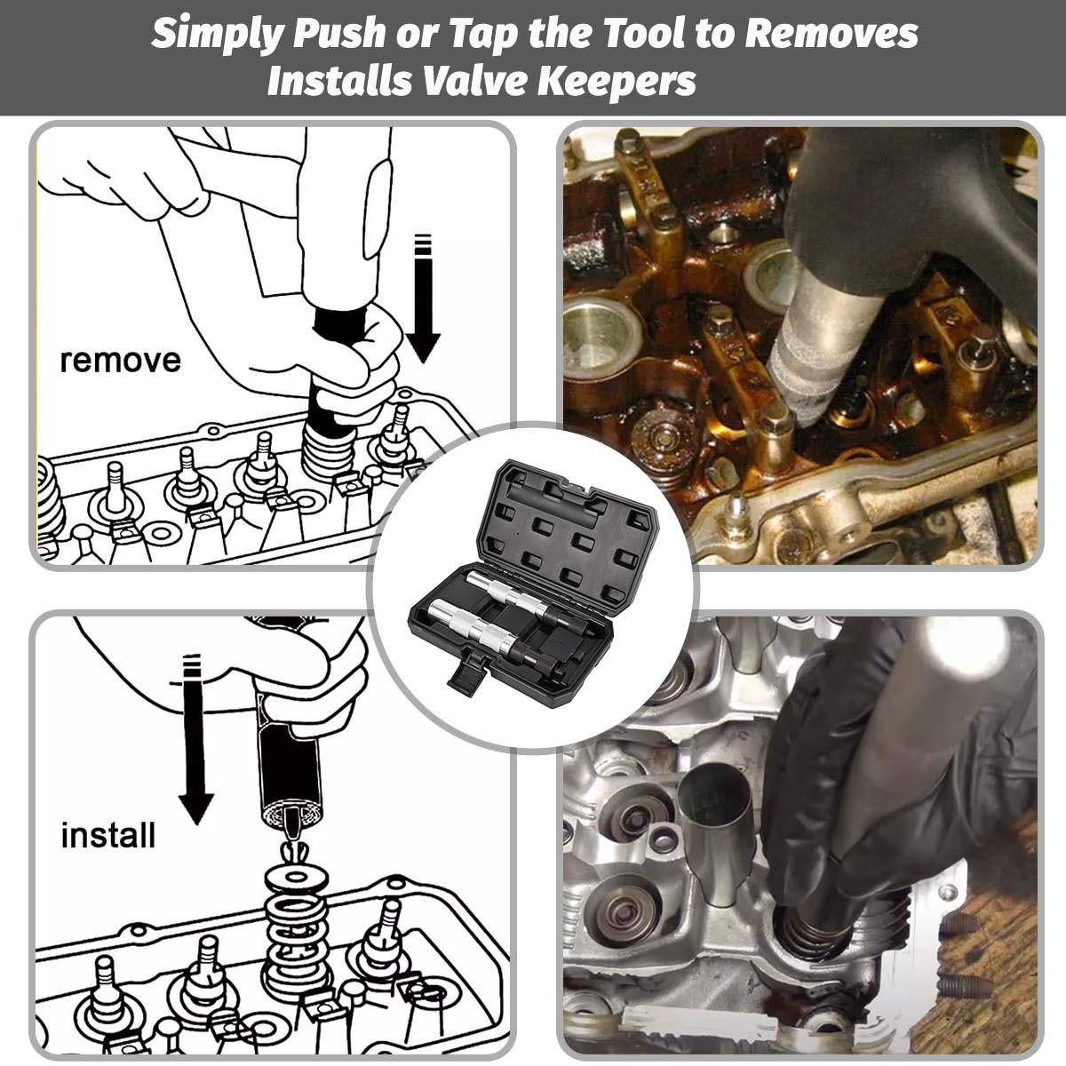 For Chrysler New World 4 Cylinder 36050 Valve Keeper Remover Installer Tool Kit