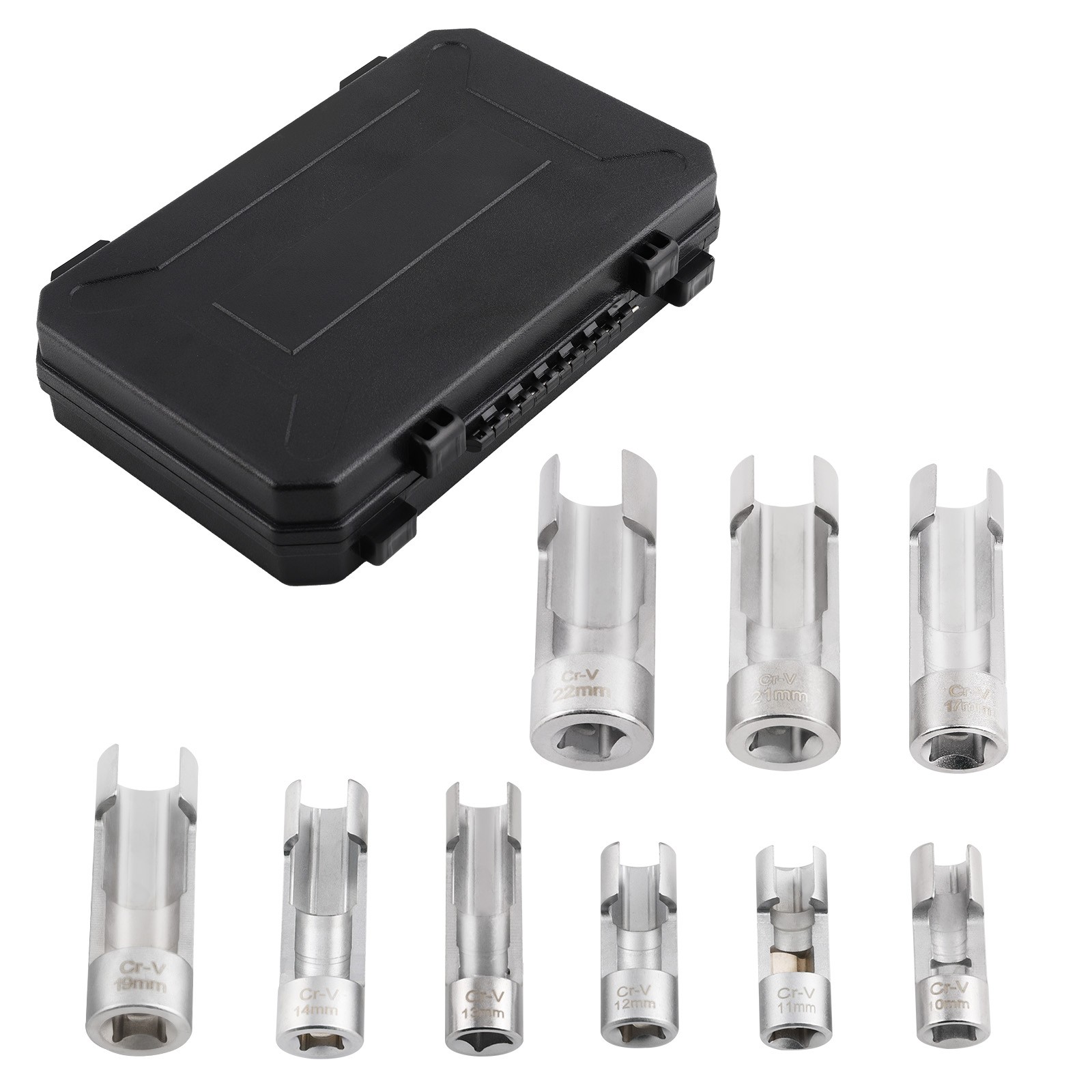 Diesel Injector Fuel Line Socket Wrench Set 17mm 19mm 21mm 22mm 3/8″ sockets