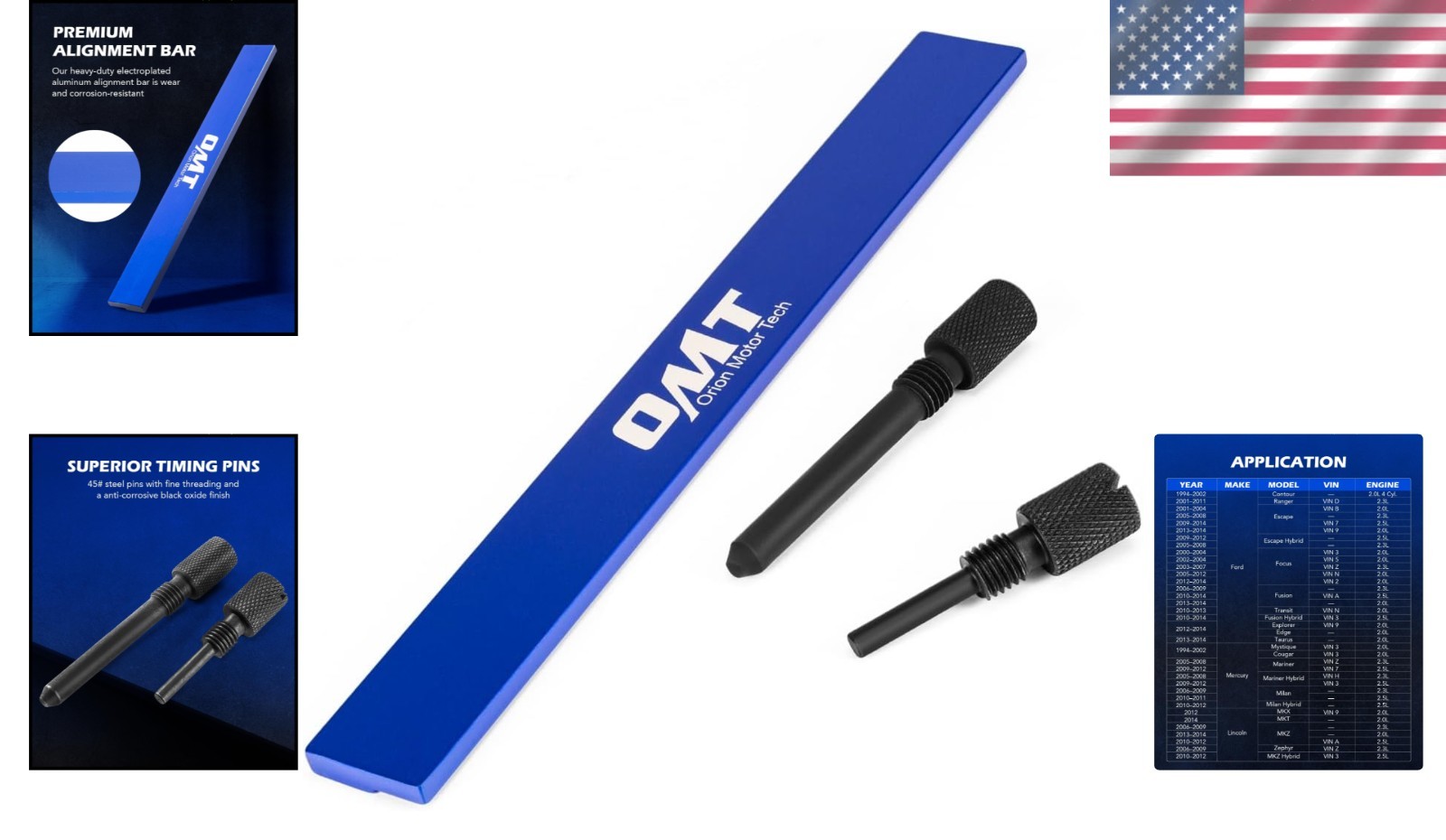 Durable Camshaft Alignment Tools – 3pc Set for Multi-Model Ford & Mazda Vehicles
