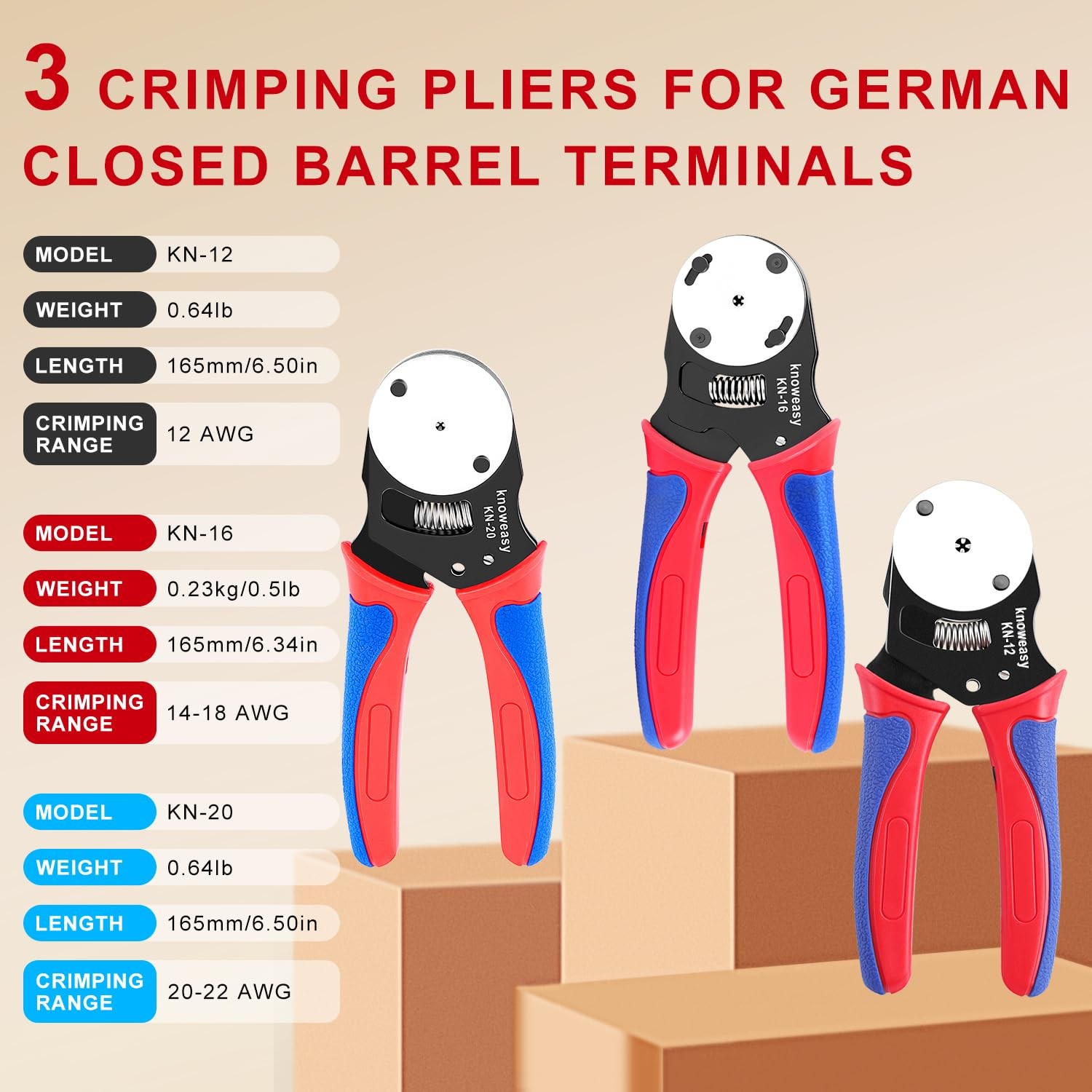 Deutsch Crimper Kits for DT Silver With Black Handles