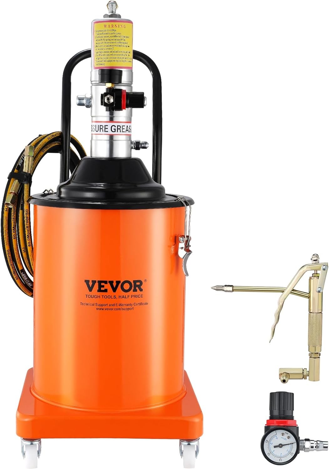 VEVOR Grease Pump, 5 Gallon Air Pump with 13 ft High Pressure Hose…