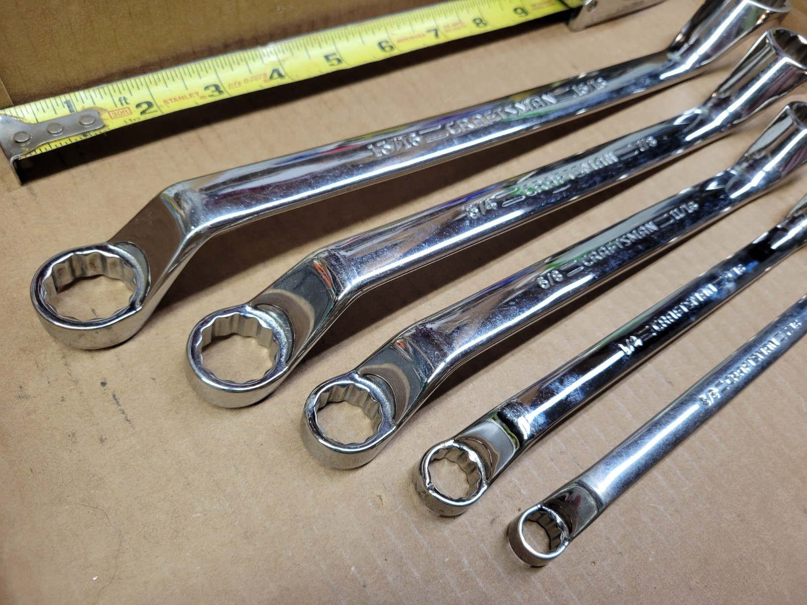 Craftsman USA 5-Piece SAE Deep Offset Full Polish Double Box End Wrench Set