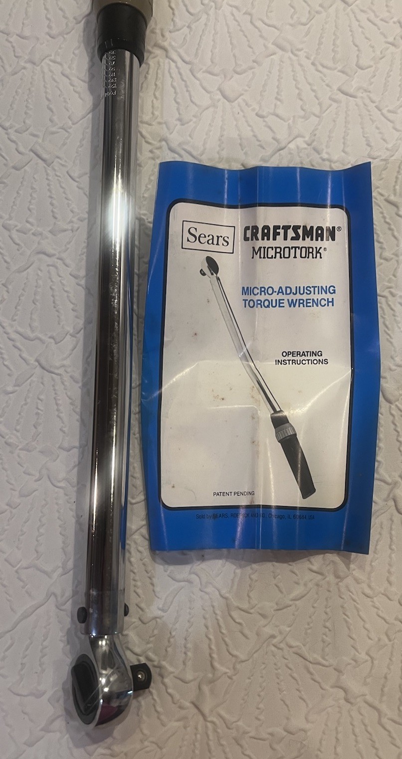 Vintage SEARS CRAFTSMAN 1/2″ Square Drive No. 9-44476 Microtork Wrench 44476