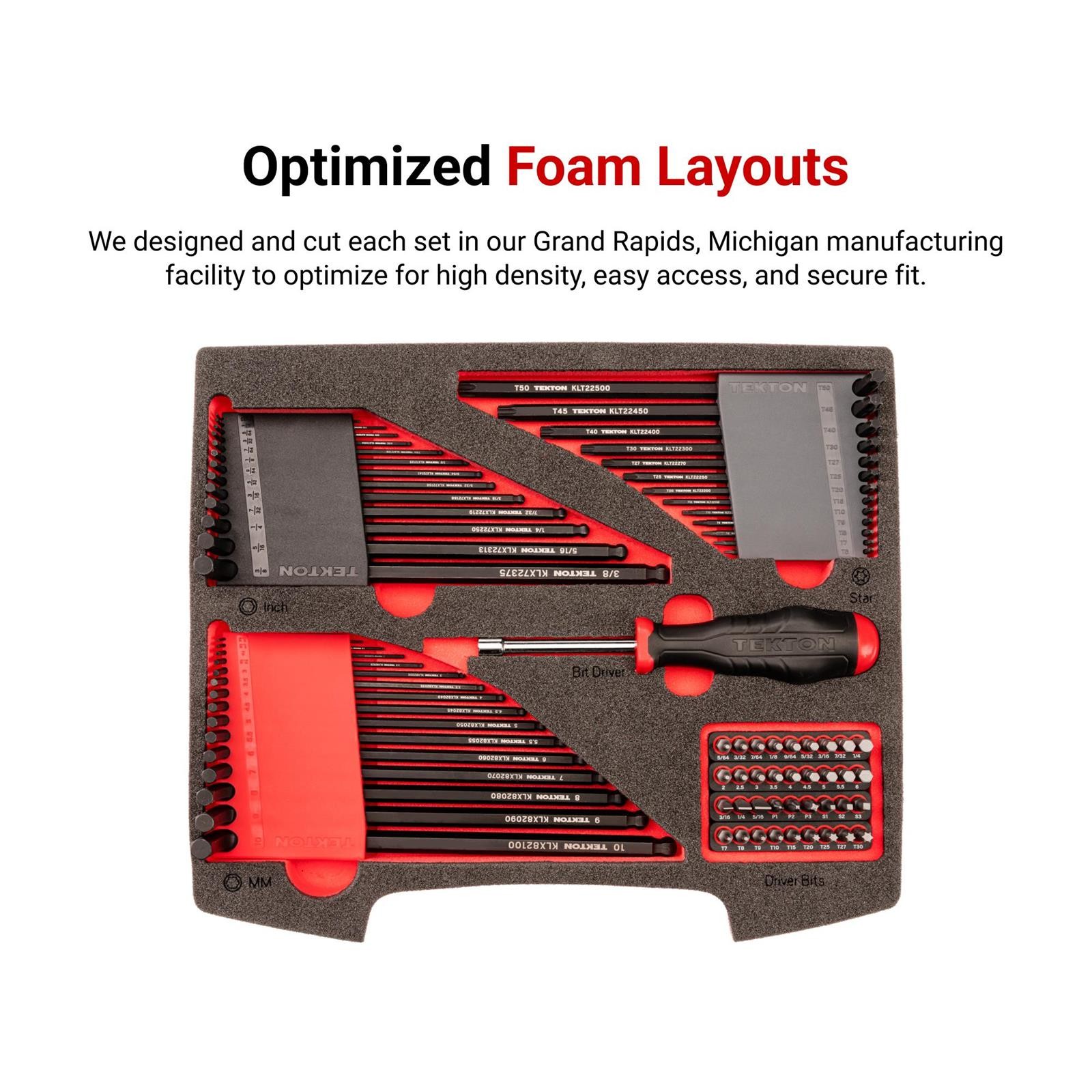 Tekton OLB94801 L-Key and Bit Set, 78-Piece (SAE/Met/Torx)