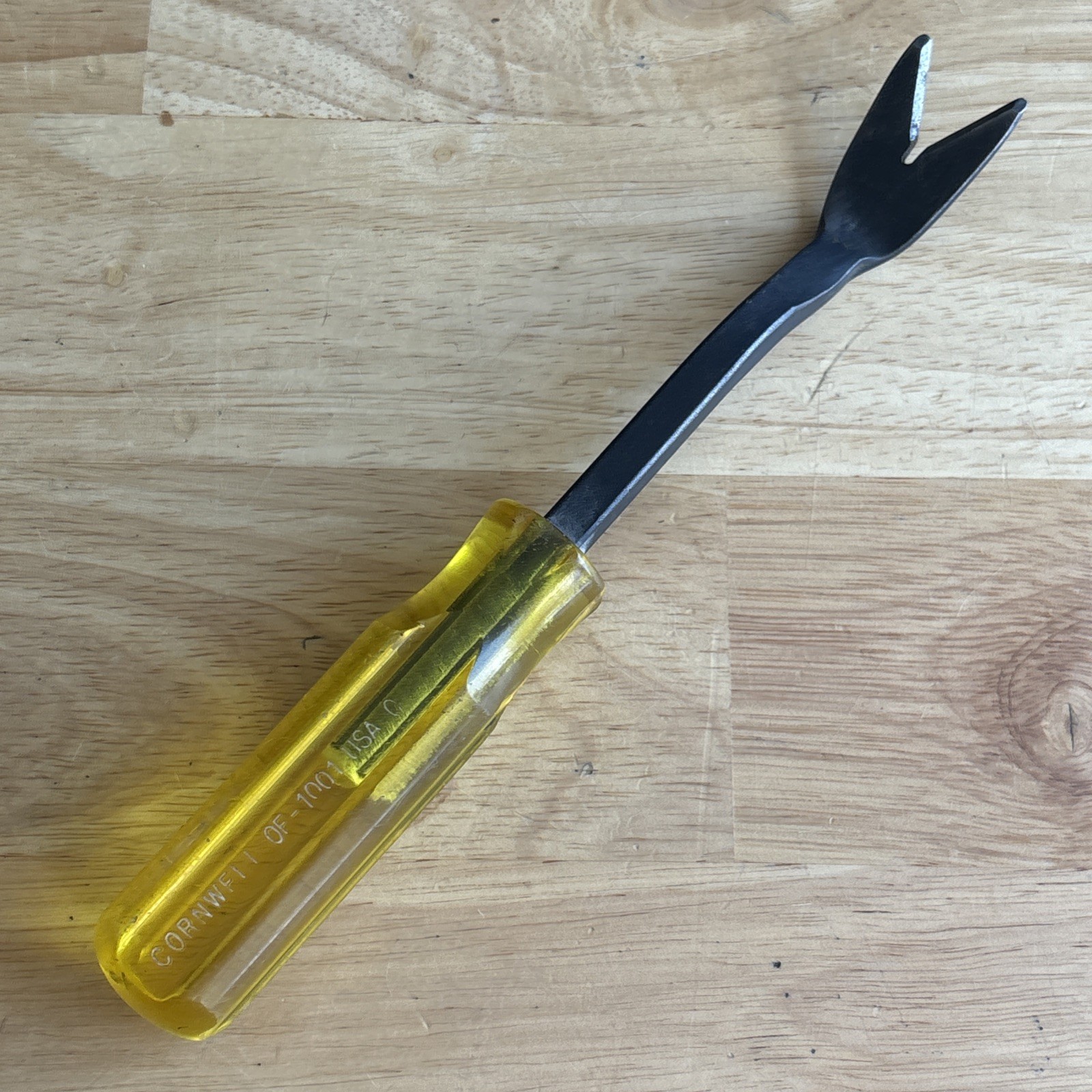 Cornwell 8″ Trim Panel Pad Removal Tool Yellow Hard Handle OF-1001 USA