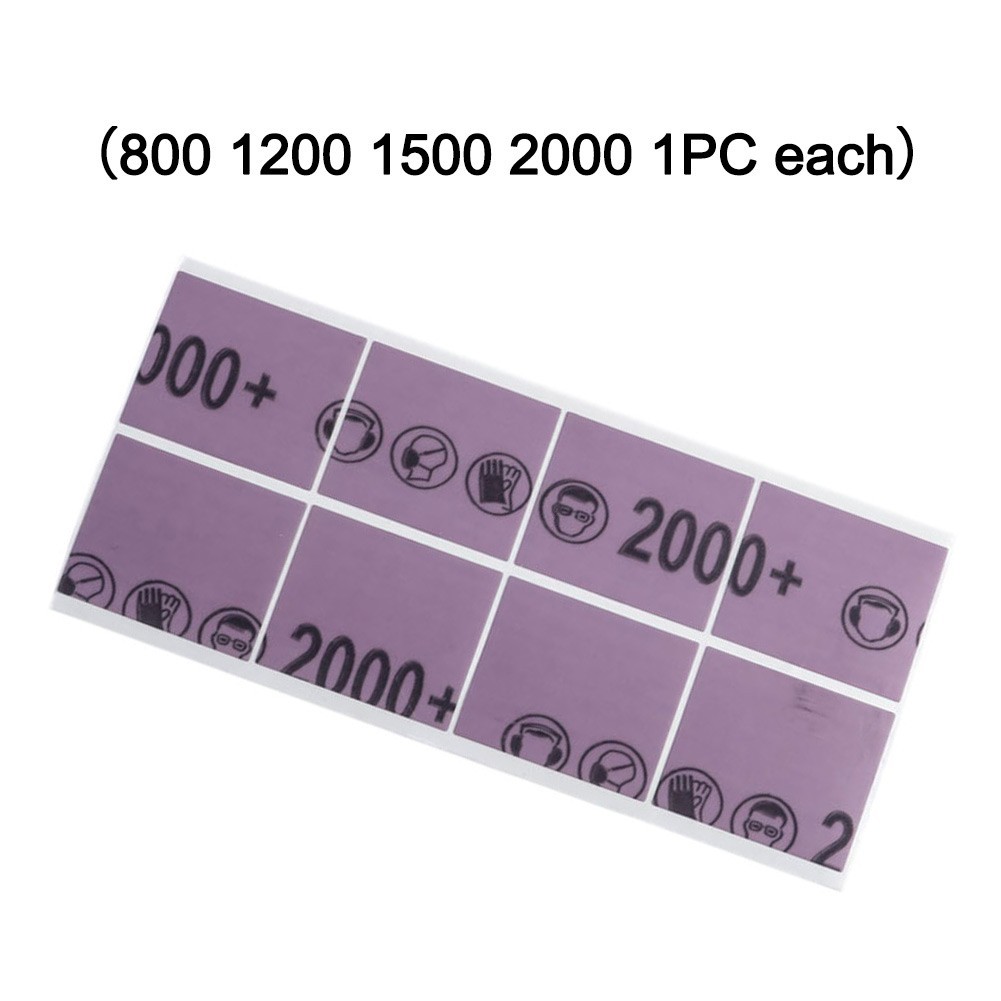 Silicon Carbide Sandpaper Kit 4Pcs 800 1200 1500 2000 Grit for Polishing