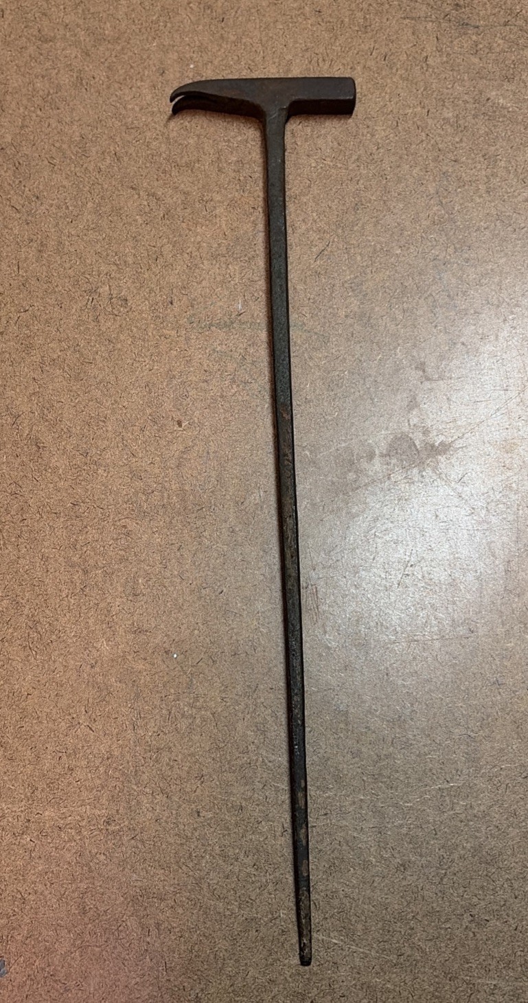Mini Vintage Black Hammer Lady Foot Pry Bar Prybar Rolling Head Black Oxide