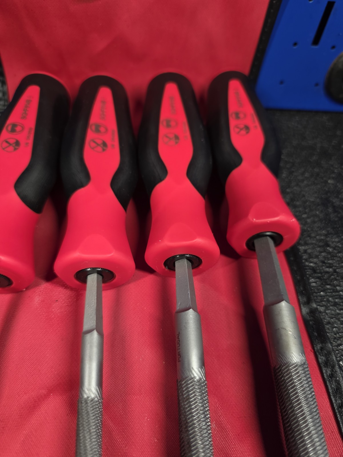Snap-on Tools SGHBF200A 4-Piece LIGHT USE Red Handle Round File Set See Details