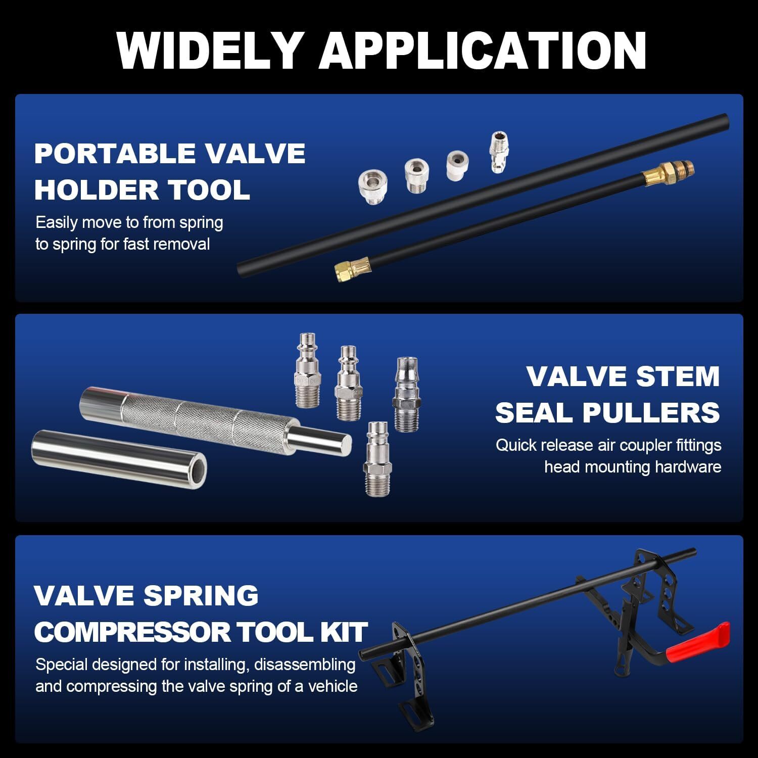 Overhead Valve Spring Compressor Steel Stem Seal Installer Remover OHV OHC Tool