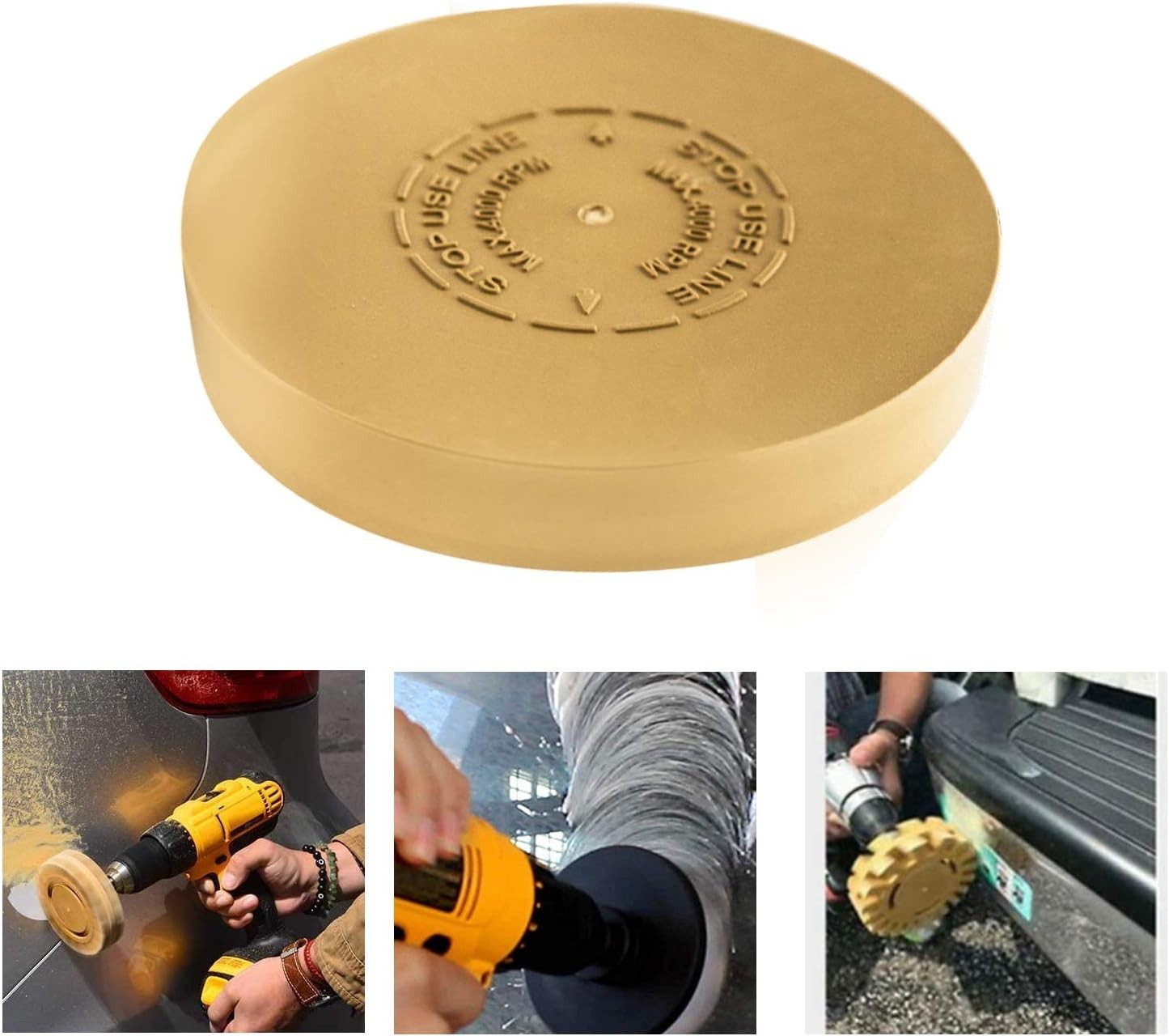 Effective Automotive Decal Remover Kit: 13PC Rubber Eraser Wheel Set with Pads