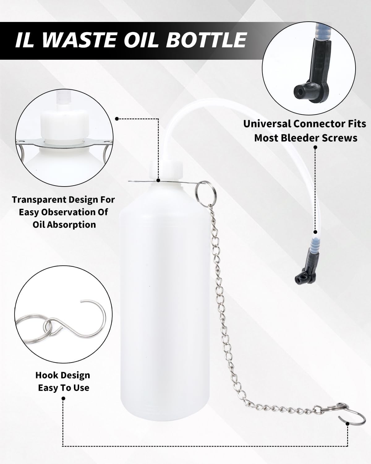 Brake Bleeder Kit Pressure Pump Fluid Flush Easy One-Person Operation