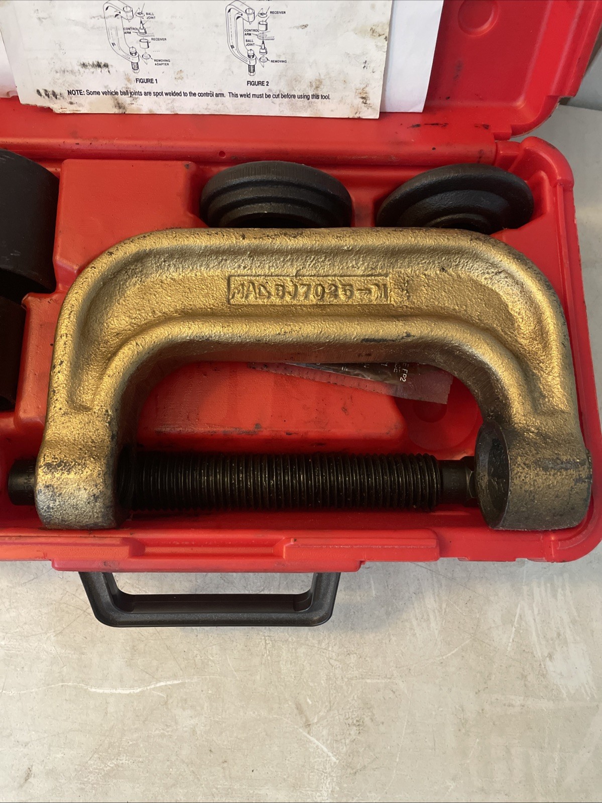 MAC Tools Ball Joint/U-Joint Press Tool Kit – Model No. BJ7025M