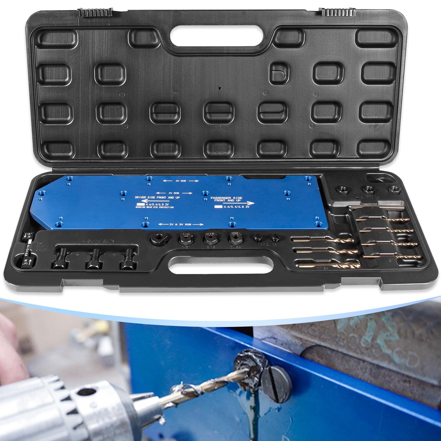 71600 Broken Exhaust Manifold Drill Template for Ford V10 2V 3V 4.6L 5.4L 6.8L