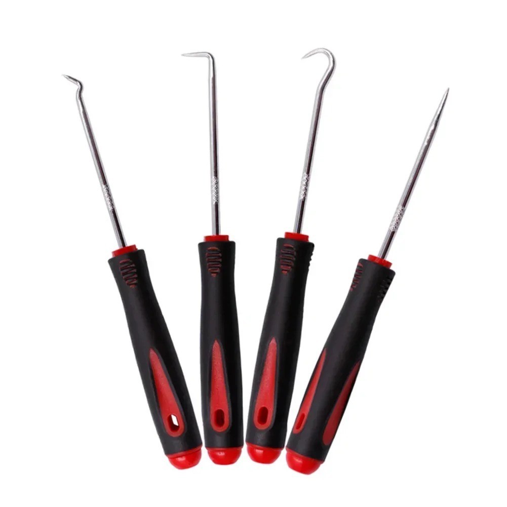4pc Auto Pick & Hook Set – O-Ring Oil Seal Remover & Gasket Puller Repair Tools
