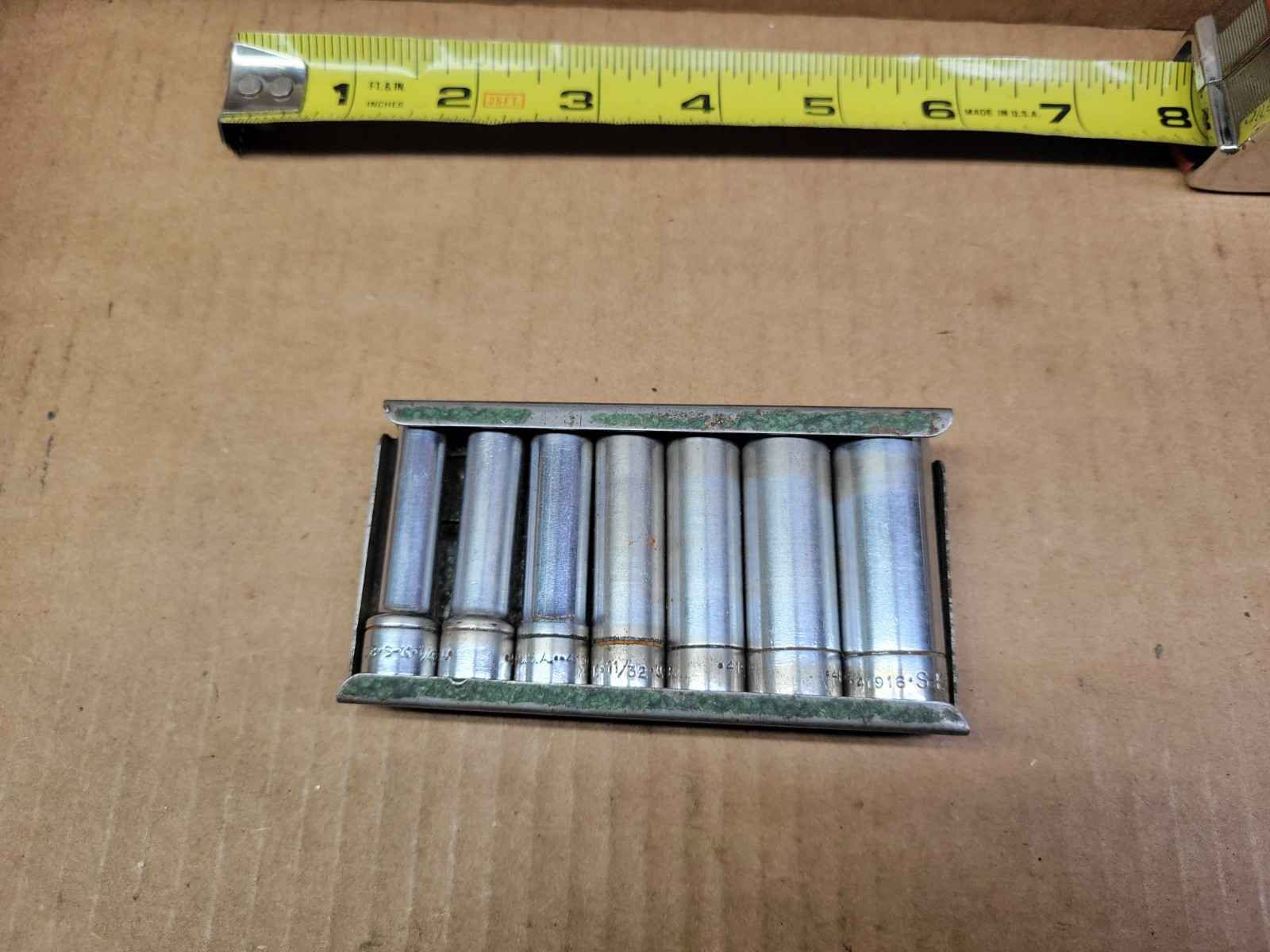 S-K Tools USA 1/4″” Drive 7-Piece SAE Deep Socket Set with socket Caddy