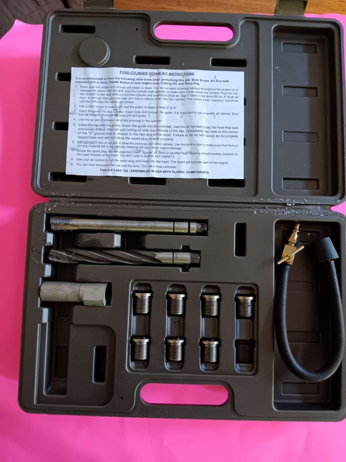 Cornwell #HR38900A Spark Plug Insert Installer Set, Ford Triton 4.6, 5.4, 6.8