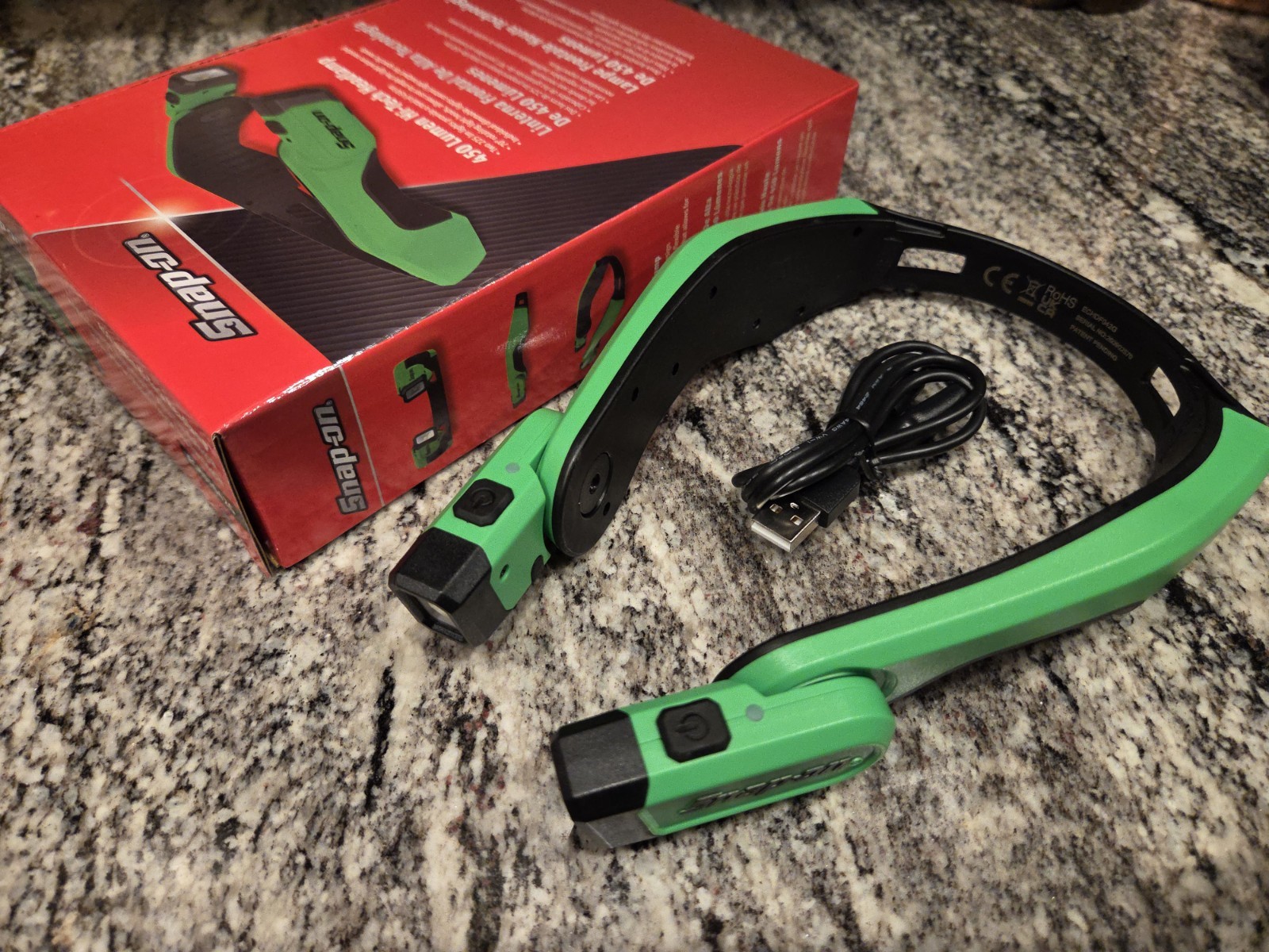 Snapon Tools 450 Lumen High-Tech Headlamp- GREEN