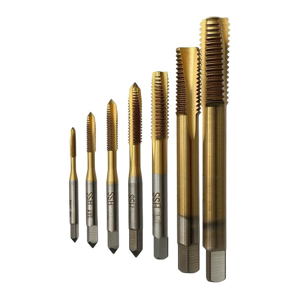 High Speed Steel Tap Set 7 pcs for Internal Threading on Metal Plastic and Wood