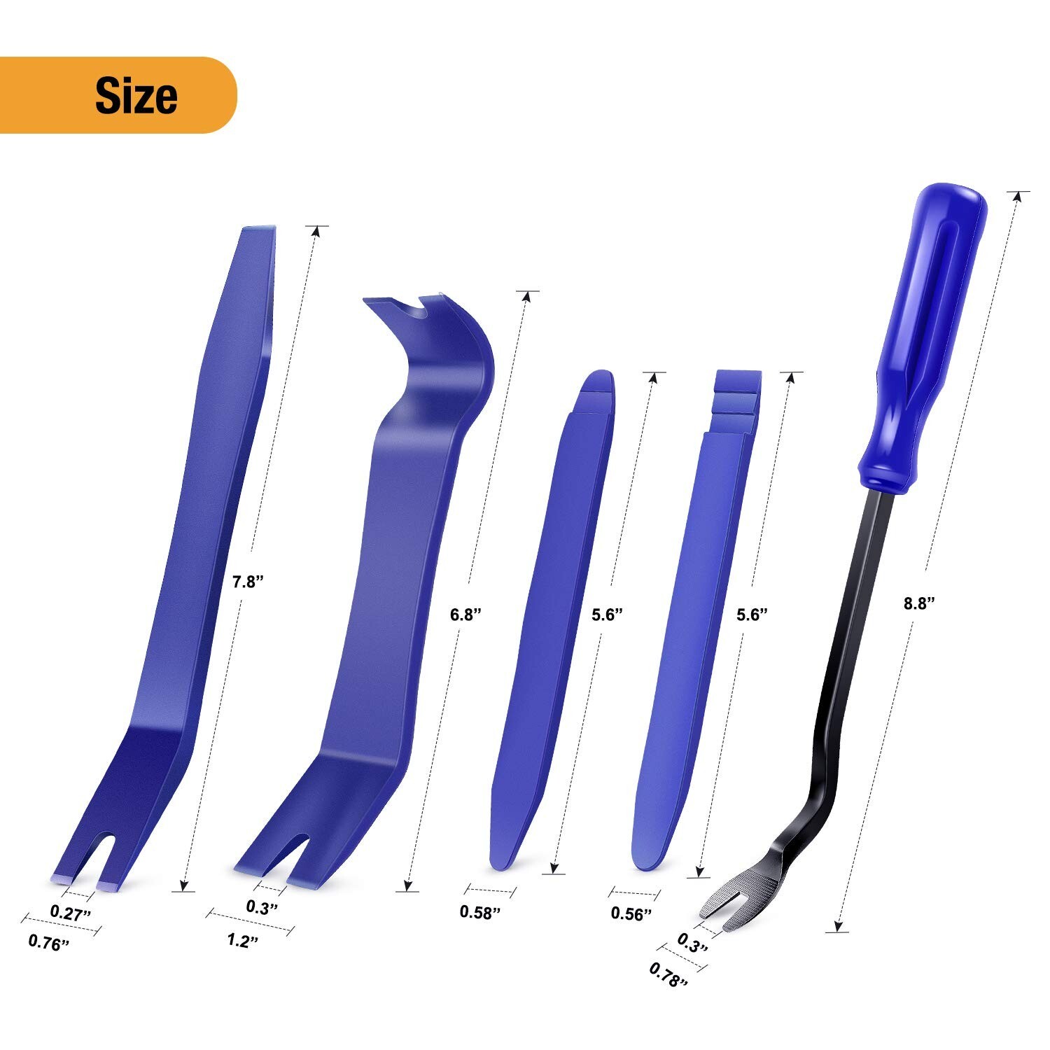 5PCS Auto Trim Removal Tool Kit No-Scratch Pry Tool Kit for Car Door Clip Panel