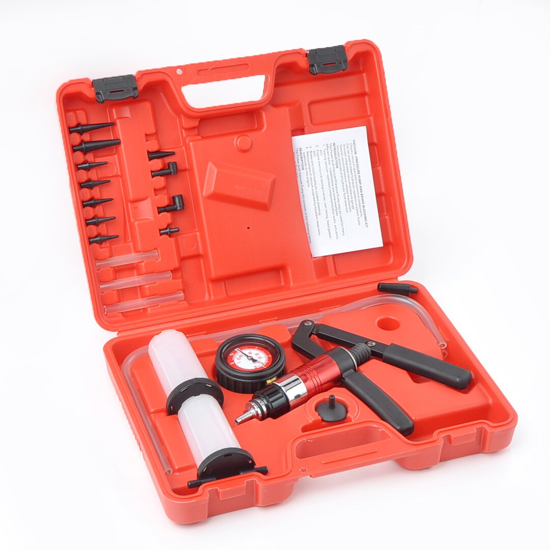 Brake Line Bleeder Bleeding Pressure Vacuum Car Repair Handheld Pump Kit Set