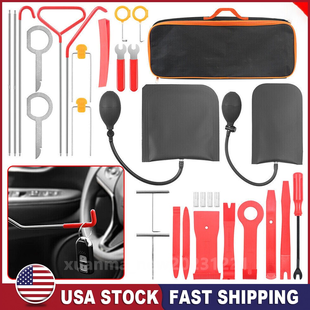 31Pcs Auto Car Window Door Emergency Open Unlock Lock Repair Tool Kits