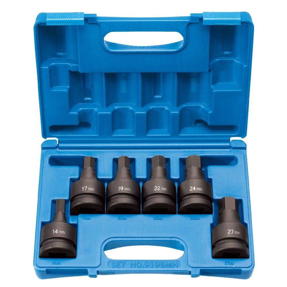 Grey Pneumatic Corp. 9196MH 1″ Drive 6 Piece Hex Driver Metric Set