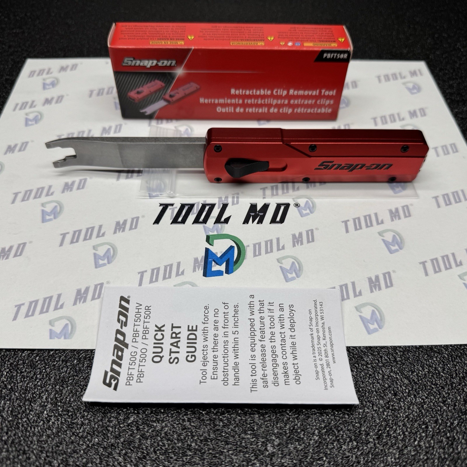 Snap-on Tools NEW RED “OTF” Out The Front Retractable Clip Removal Tool PBFT50R