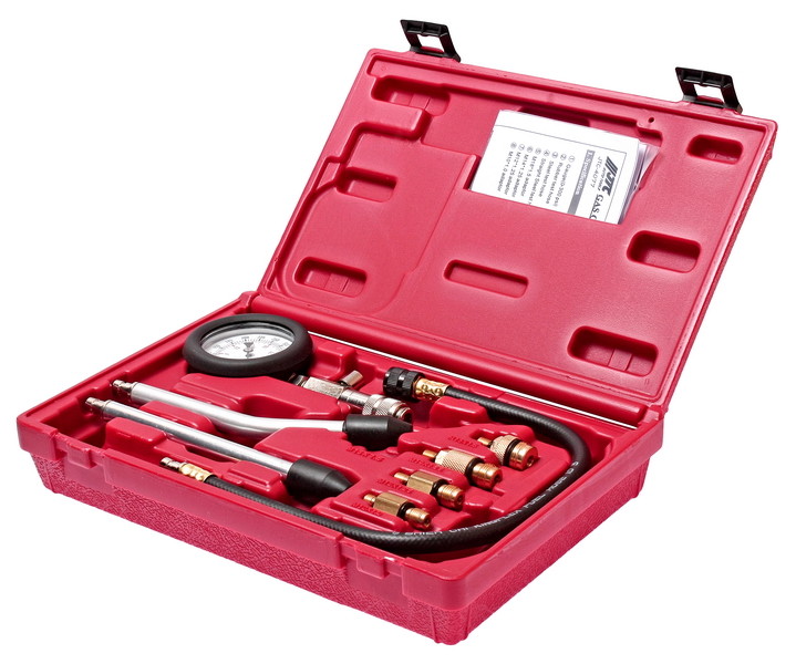 COMBINATION GASOLINE COMPRESSION TESTER with 4 SIZES ADAPTERS, JTC TOOLS # 4077