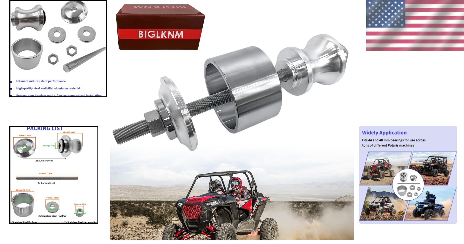 Polaris Wheel Bearing Removal Tool for 40mm & 44mm Bearings – Easy Installation