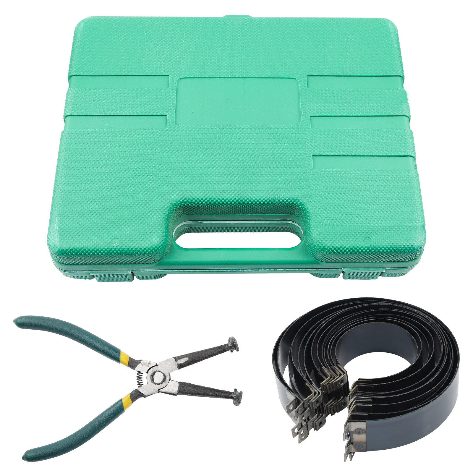 Motorcycle Piston Ring Compressor Cylinder Installer Tool Kit with Plier&14 Band