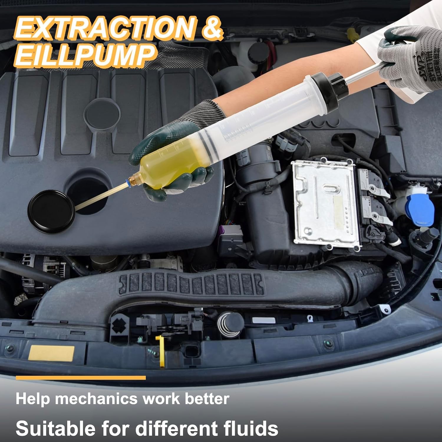 2Pcs 500cc Fluid Extractor Filling Syringe Transfer Liquid Pump Oil Extraction