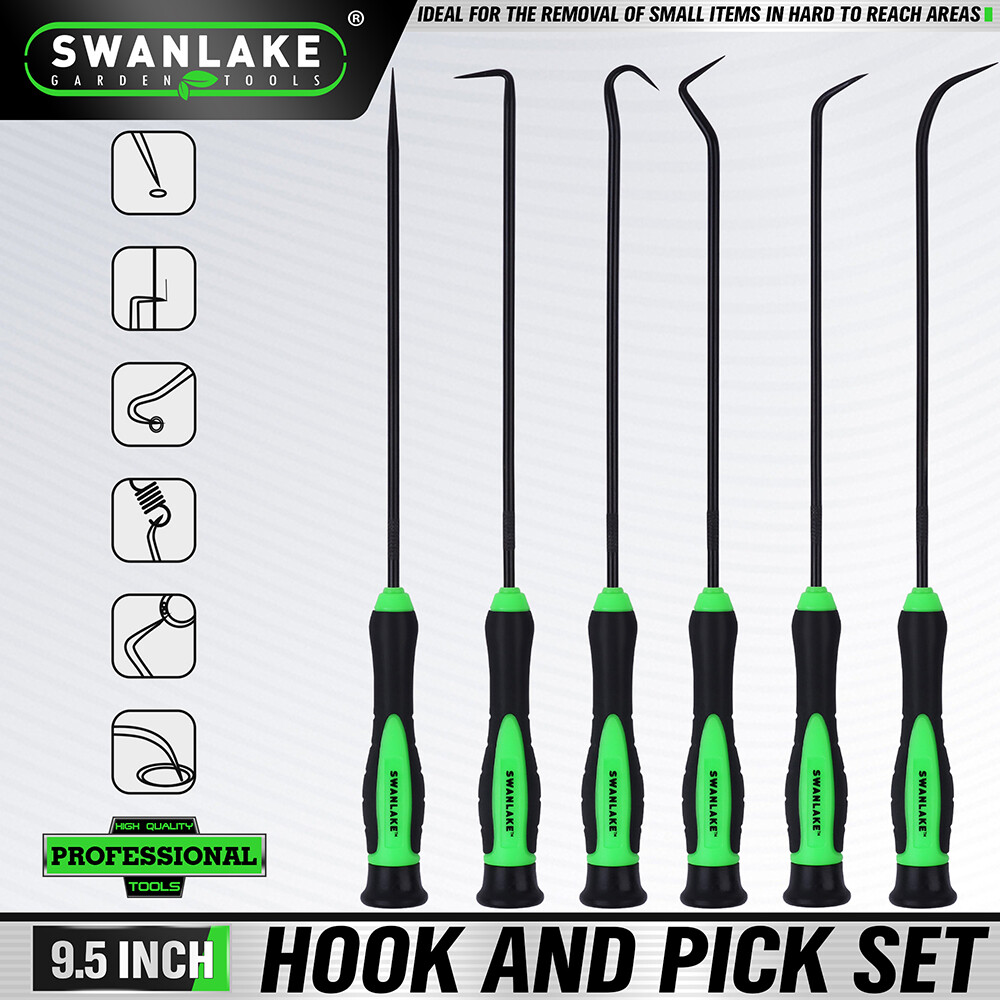 6PC Precision Pick Hook Set Car Auto Oil Seal O-Ring Seal Gasket Puller Remover