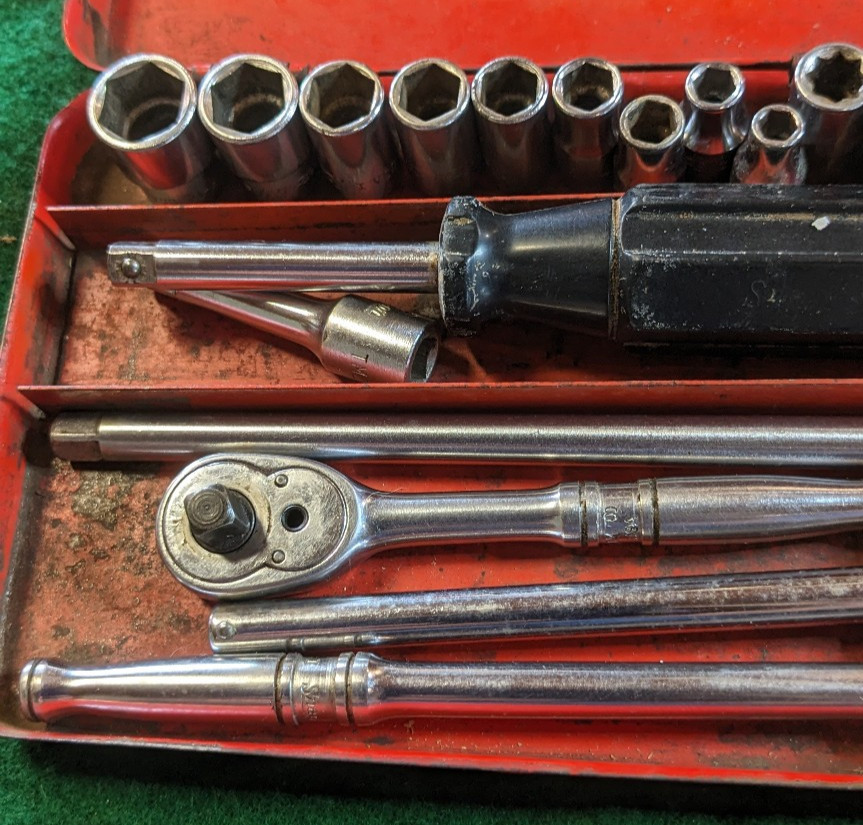 Snap On 1/4″ 19 Piece Ratchet?Socket Set Has I Date 1961