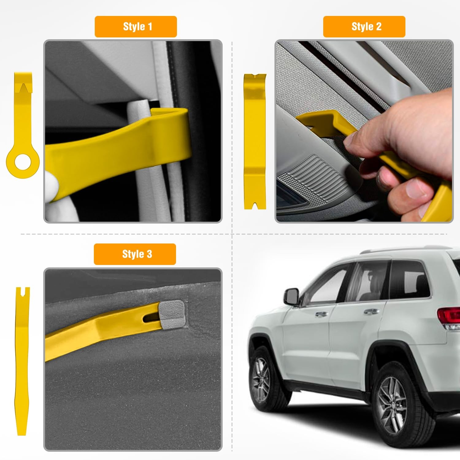 GOOACC 8PCS Auto Trim Scratch Removal Tool Car Audio Dash Panel Window Molding
