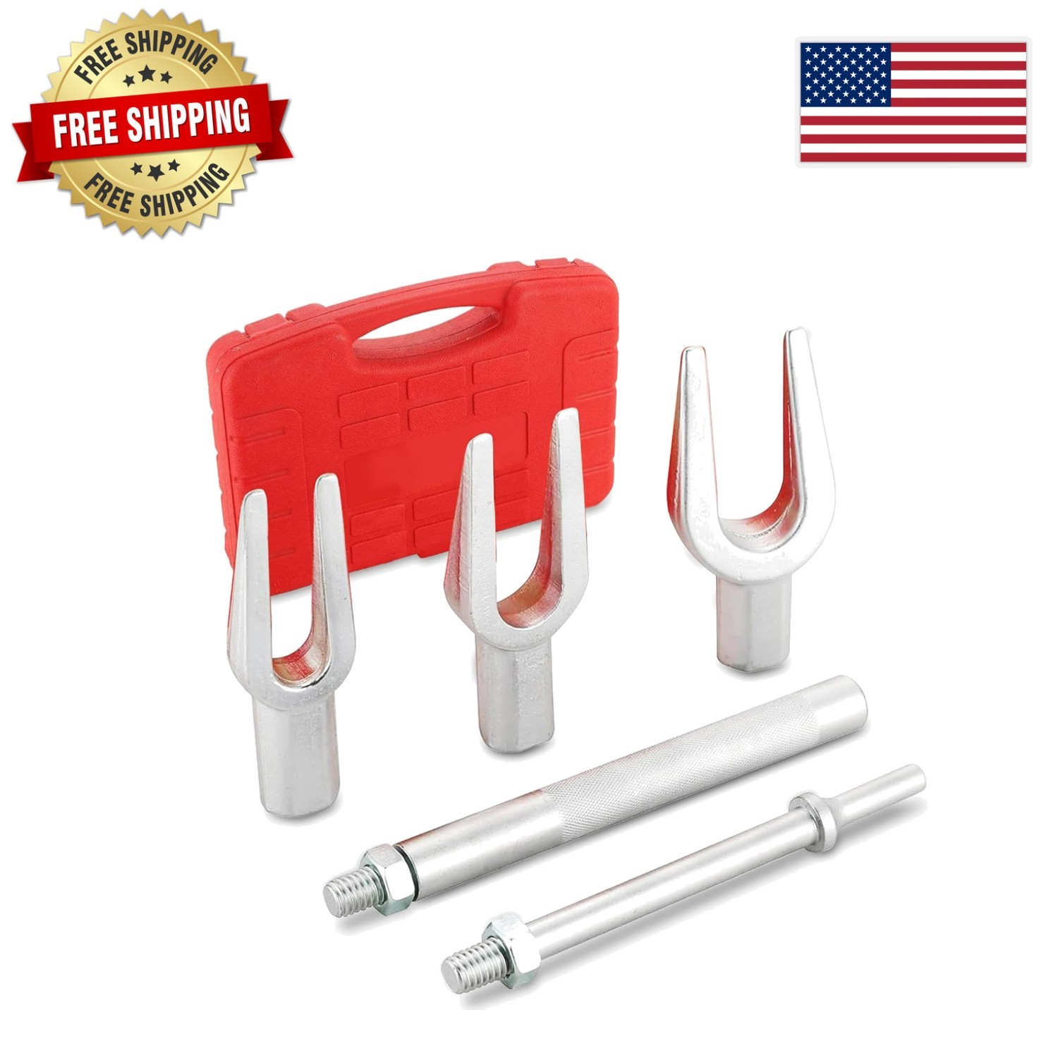 Efficient Ball Joint Remover and Tie Rod Tool Set – 5 Pieces with Storage Case