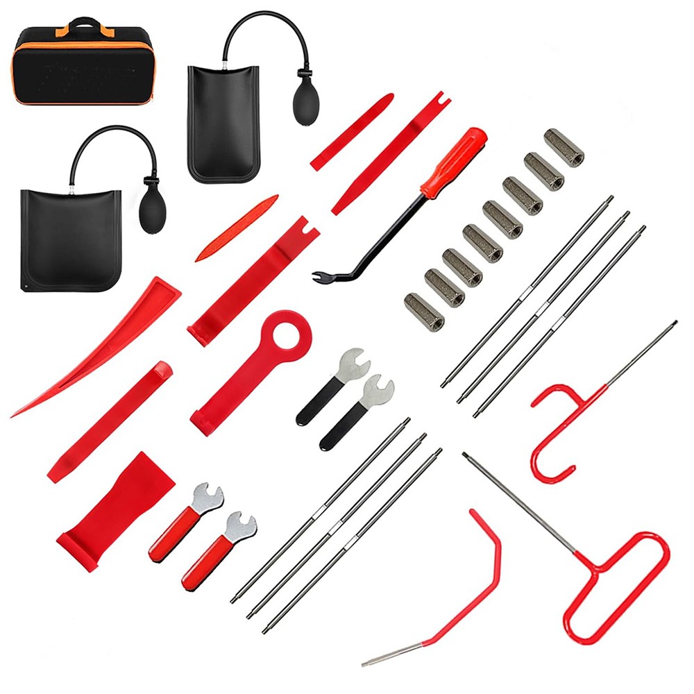 33Pcs Emergency Auto Tool Window-Car Door Entry Latching Universal Repair Kit US