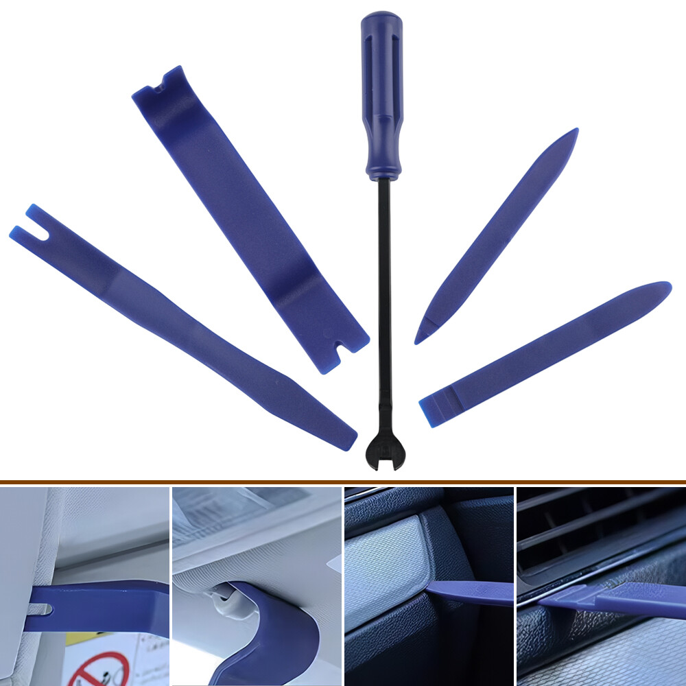 Car Trim Removal Tool Set Hand Tools Pry Bar Panel Door Interior Clip 6PCS Kit