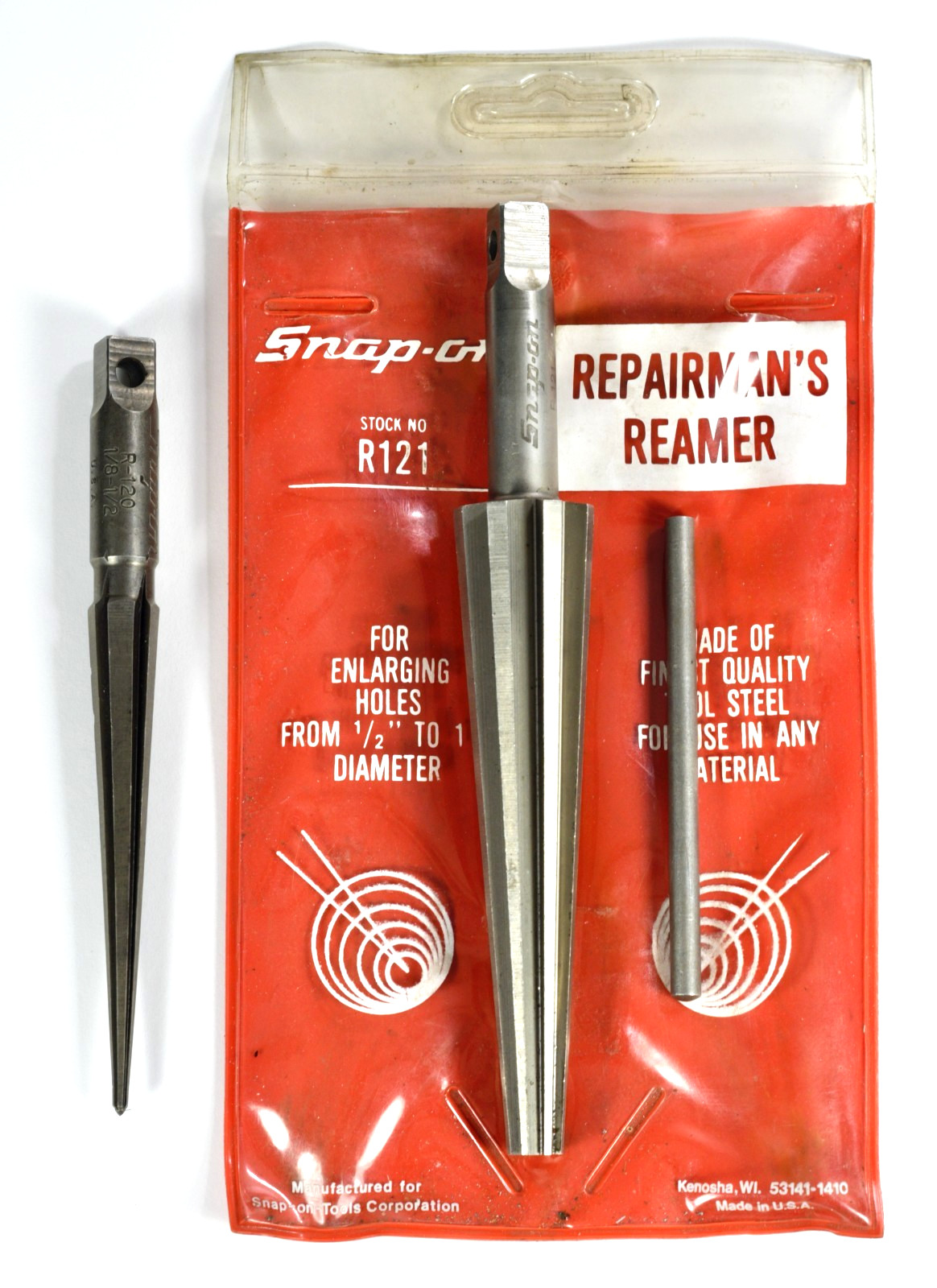 Set of 2 Snap-on R120 and R121 Repairman’s Reamers 1/8″ to 1/2″ and 1/2″ to 1”