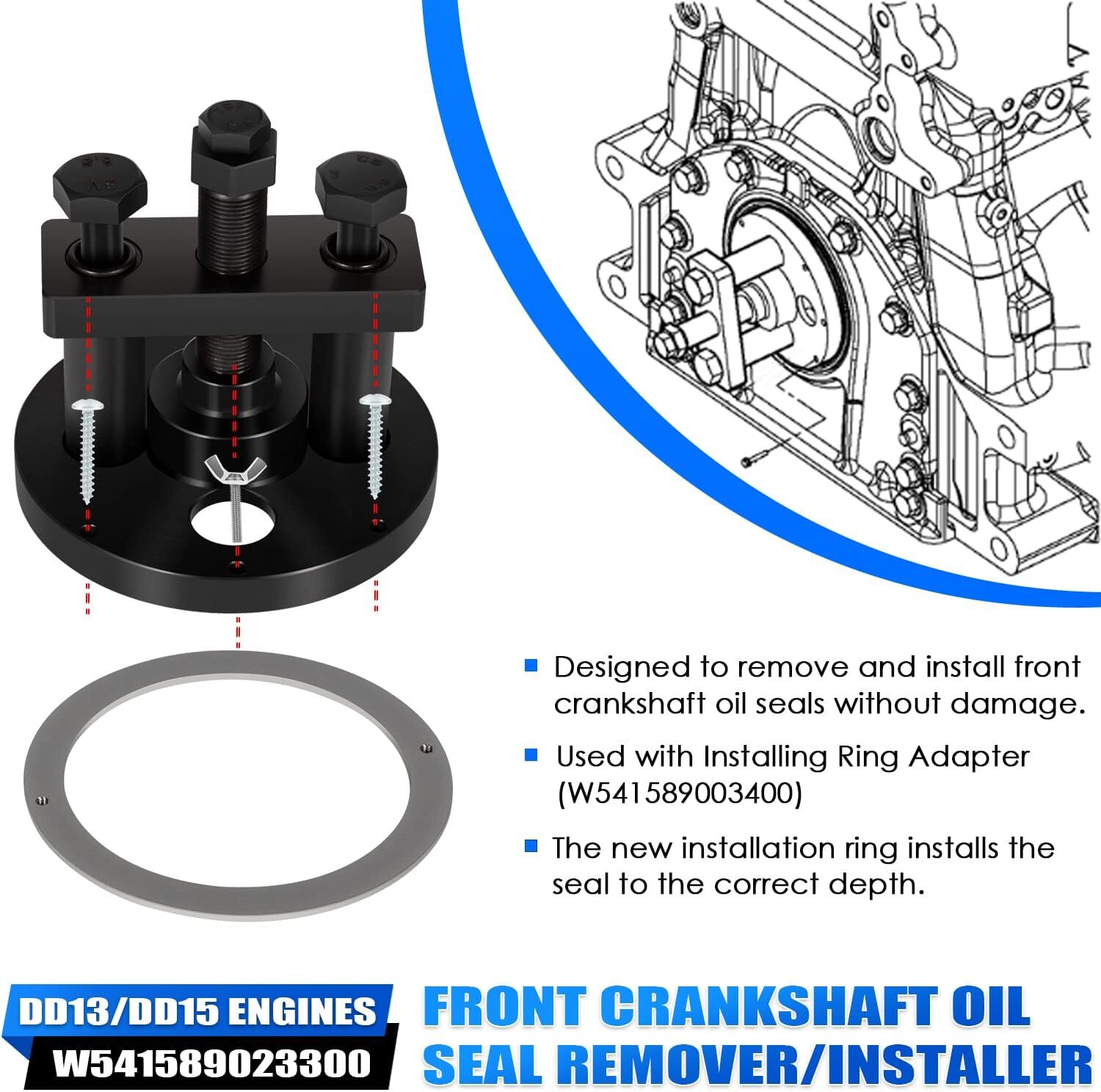 Detroit DD13 DD15 Front Crankshaft Seal Remover/Installer Tool W541589023300