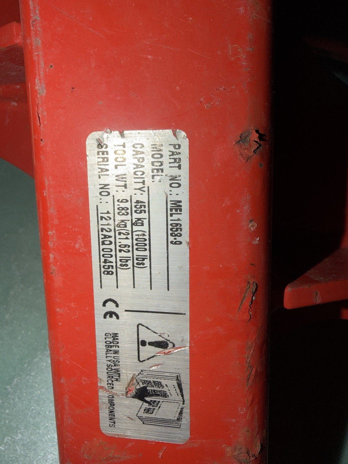 OTC / SPX MEL1653 & MEL1658 Heavy‑Duty Lifting Adapter Set – 1000 lb Capacity