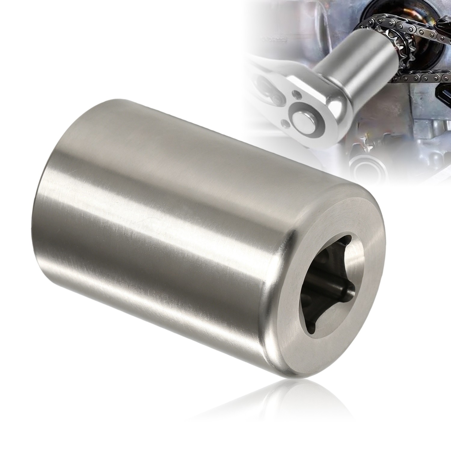 Crankshaft Socket 201 Stainless Steel for Subaru Forester Impreza 12-17 FB & FA