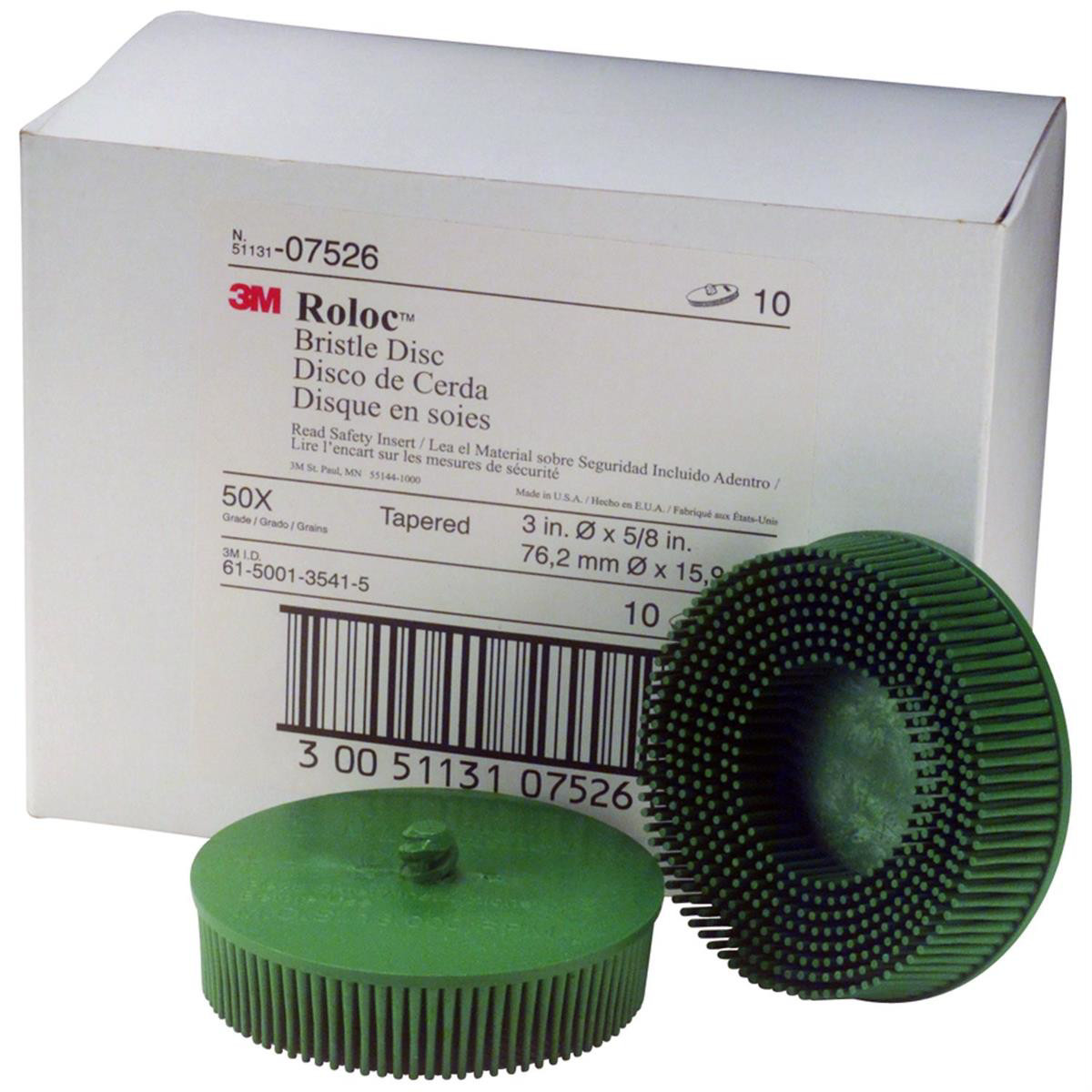3M 7526 Plastic Bristle Abrasive Brush Replaces Wire Wheels 18000 RPM Max