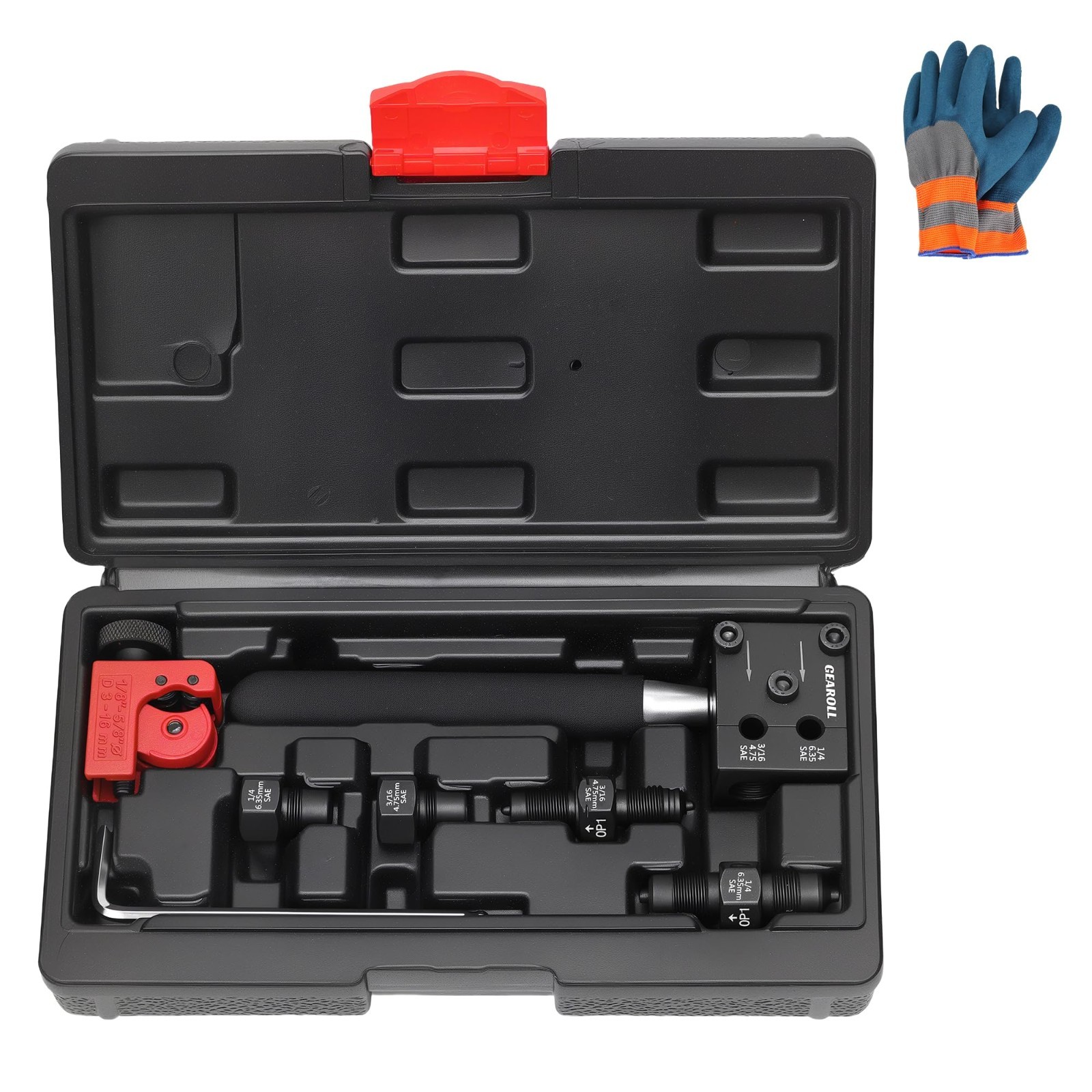 Brake Line Flaring Tool Kit – 3/16″ & 1/4″ Double Flare Tool for Brake & Hydraul