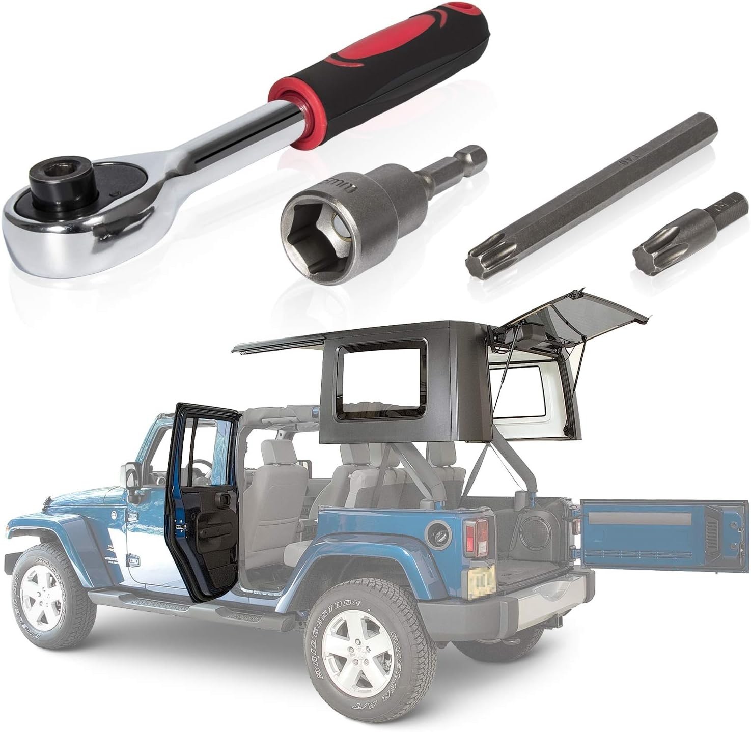 E-cowlboy Hard Top and Door Removal Torx Set Tool Kit for 2007-2024 Jeep Wrangle