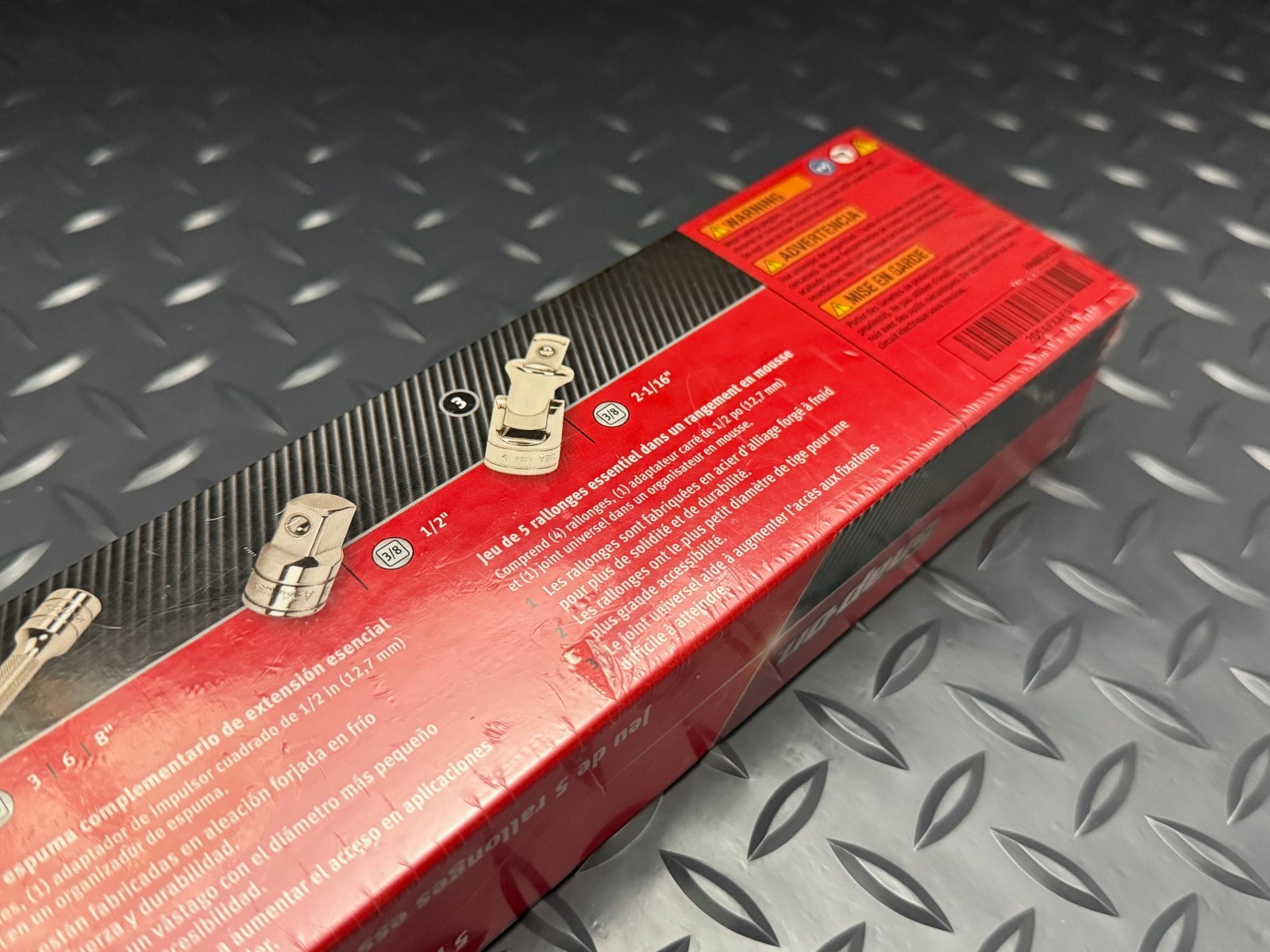 snap on 5pc GRAY extension accessory red foam set 3/8 drive 205afxafdt New USA