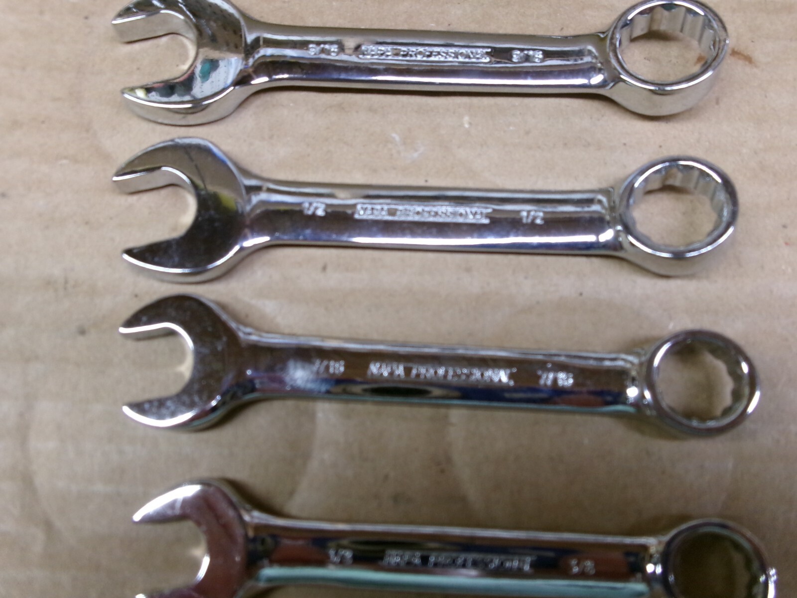 NAPA Professional 7-Piece SAE Stubby Wrench Set