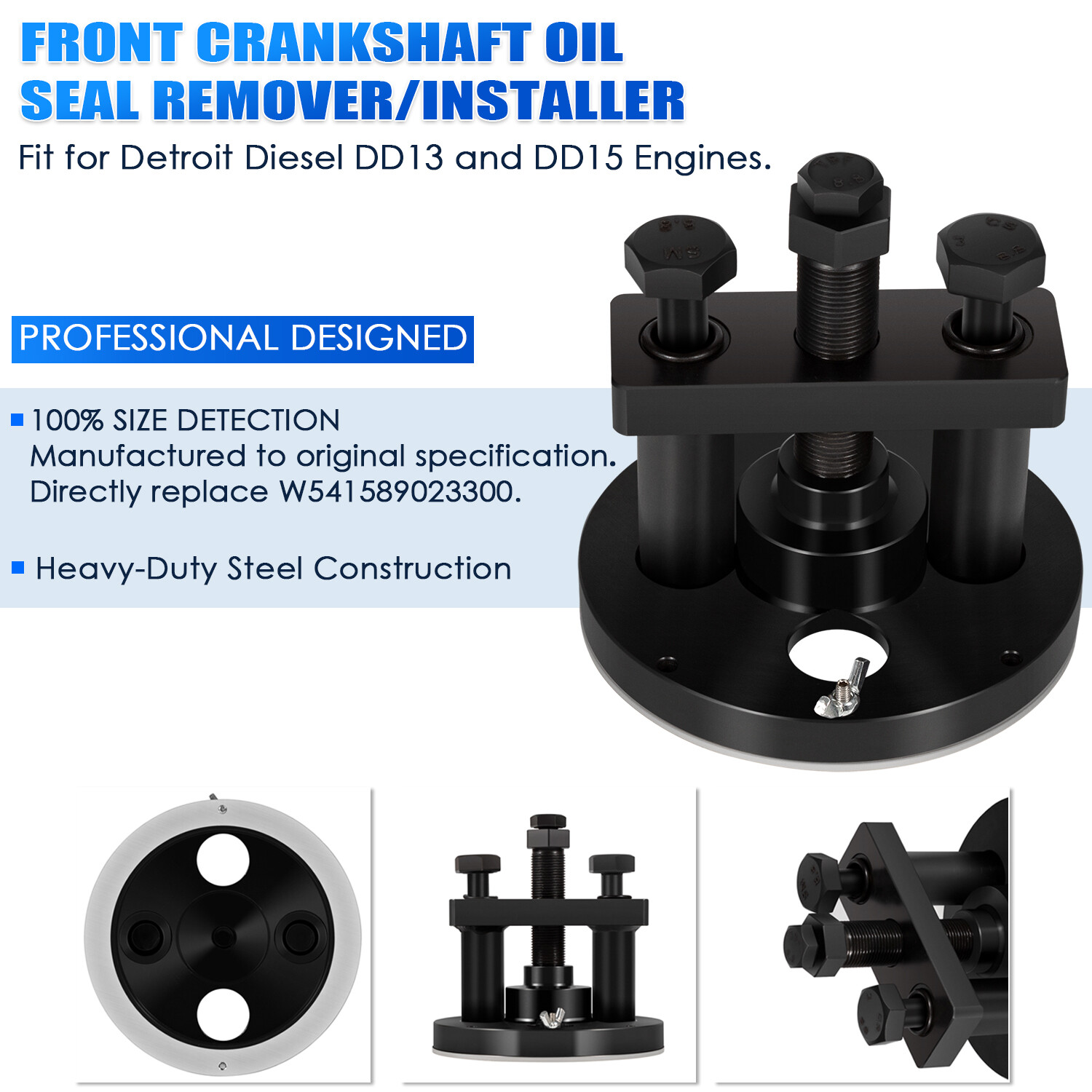 W541589023300 Front Crankshaft Seal Remover/Installer Tool for DD13/DD15 Engines
