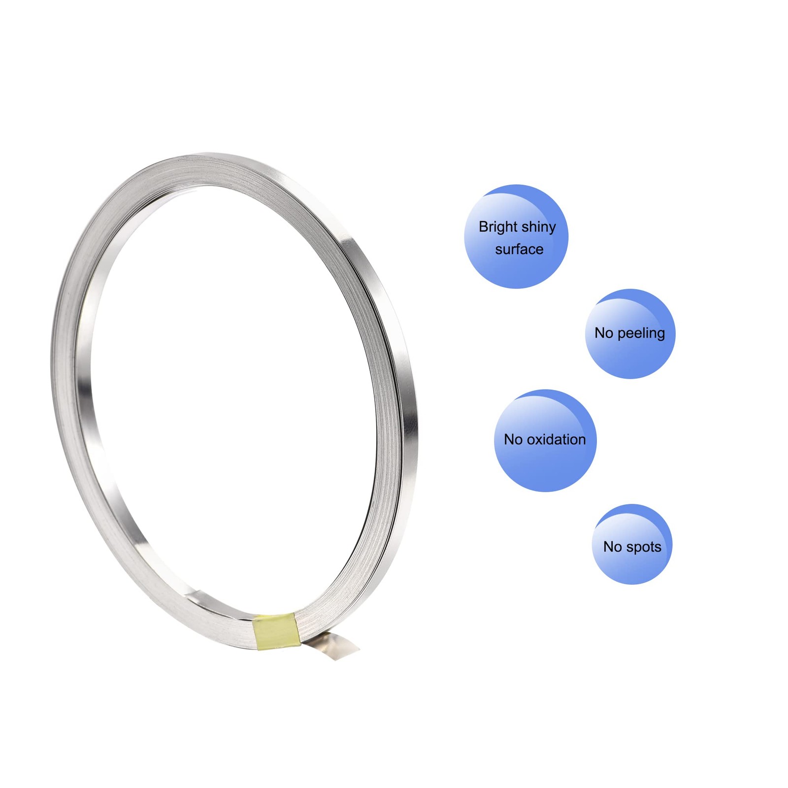 MECCANIXITY 1 Roll 10 Meter Nickel-Plated Steel Strip, Connecting Plate 3mm