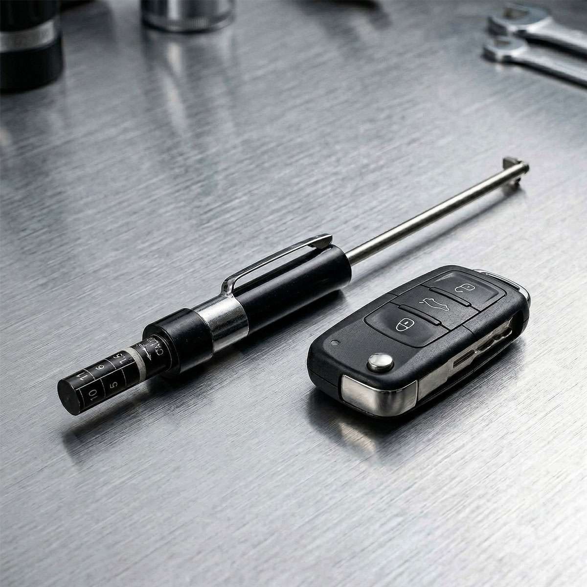 1/2PCS Brake Pad Thickness Gauge Measure Tool Scale car Detection Pen Base Plate